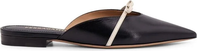 Ferragamo Mini Bow Pointed-Toe Mules