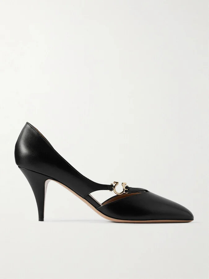 Ferragamo - Moreen Embellished Leather Pumps - Black