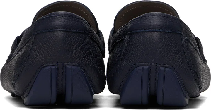 Ferragamo Navy Driver Loafers - Image 2