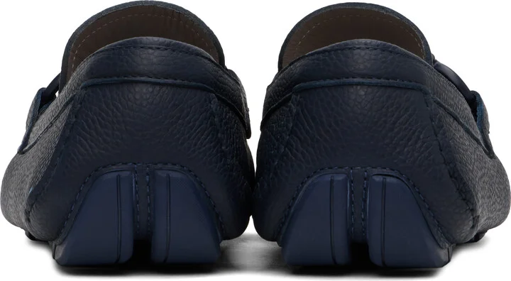 Ferragamo Navy Driver Loafers - Image 2