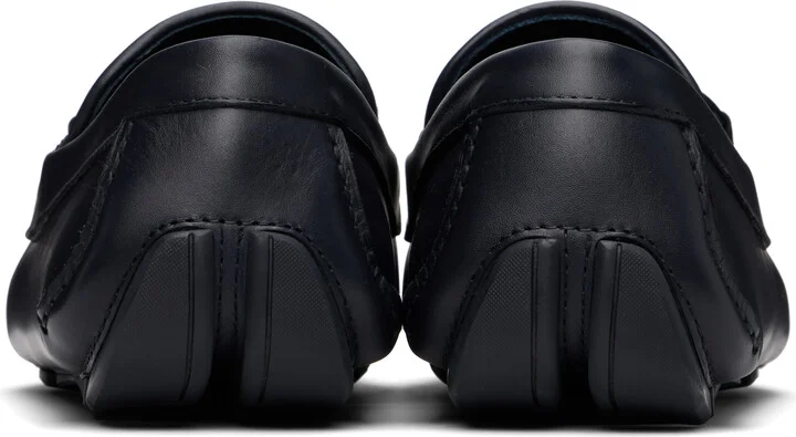 Ferragamo Navy Gancini Ornament Driver Loafers - Image 2