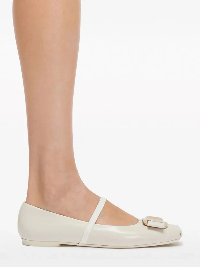 Ferragamo New Vara-Bow Lambskin Ballerina Shoes