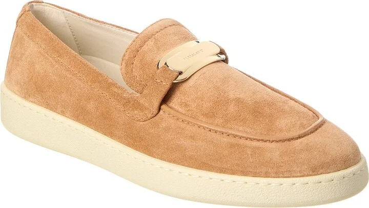 Ferragamo New Vara Buckle Suede Loafer
