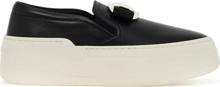 FERRAGAMO new vara plate slip-on sneakers