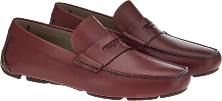 Ferragamo Newton Men's Driving Loafers Red