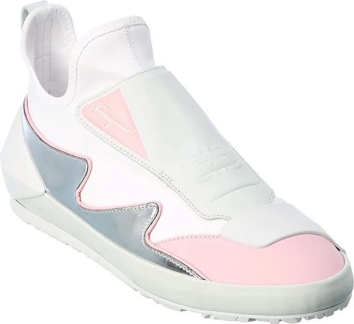Ferragamo Nile Neoprene & Leather Sock Sneaker
