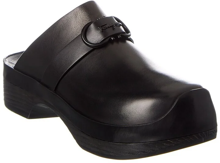 Ferragamo Nope D Leather Mule