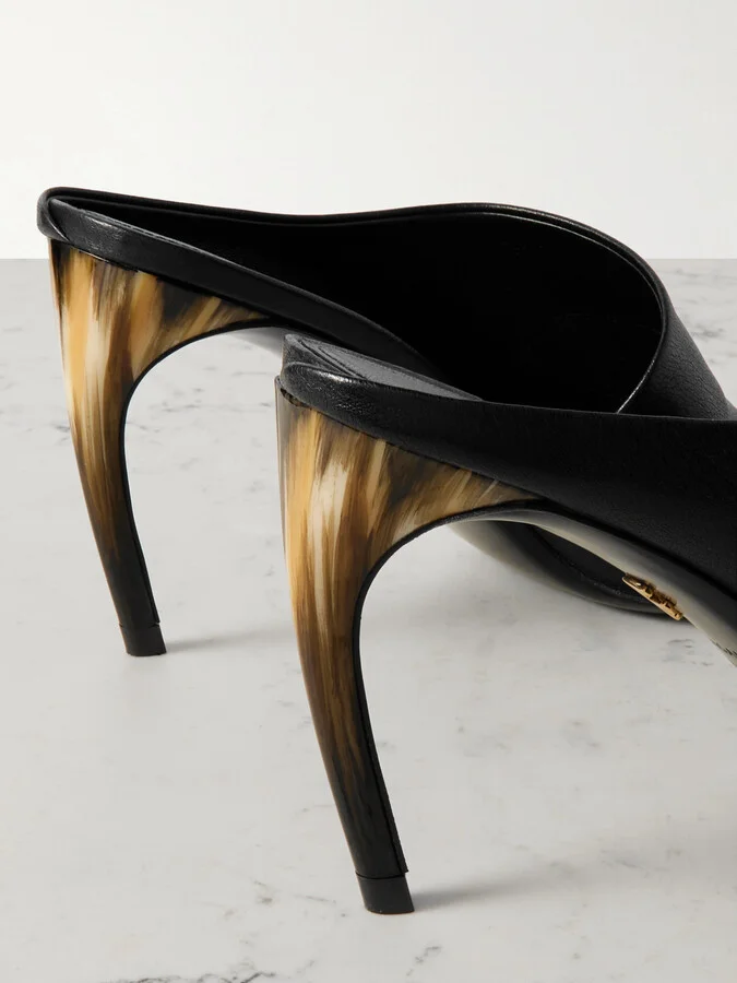 Ferragamo - Nymphe Leather Mules - Black - Image 4