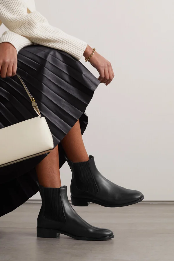 Ferragamo - Oddo Embellished Glossed-leather Ankle Boots - Black - Image 2
