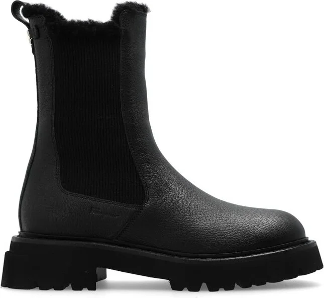 Ferragamo Oderico Round Toe Chelsea Boots