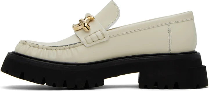 Ferragamo Off-White Ingrid Loafers - Image 3