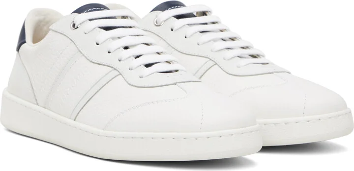 Ferragamo Off-White Low Top Signature Sneakers - Image 4