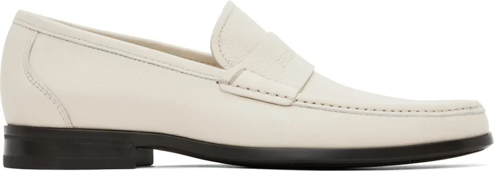 Ferragamo Off-White Signature Loafers