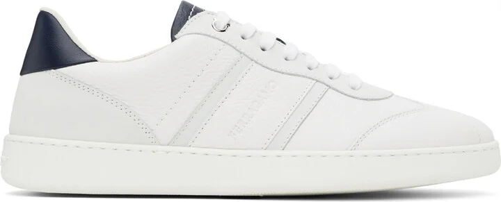 Ferragamo Off-White Signature Low Sneakers