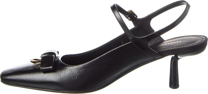 Ferragamo Ophelia Leather Slingback Pump - Image 2