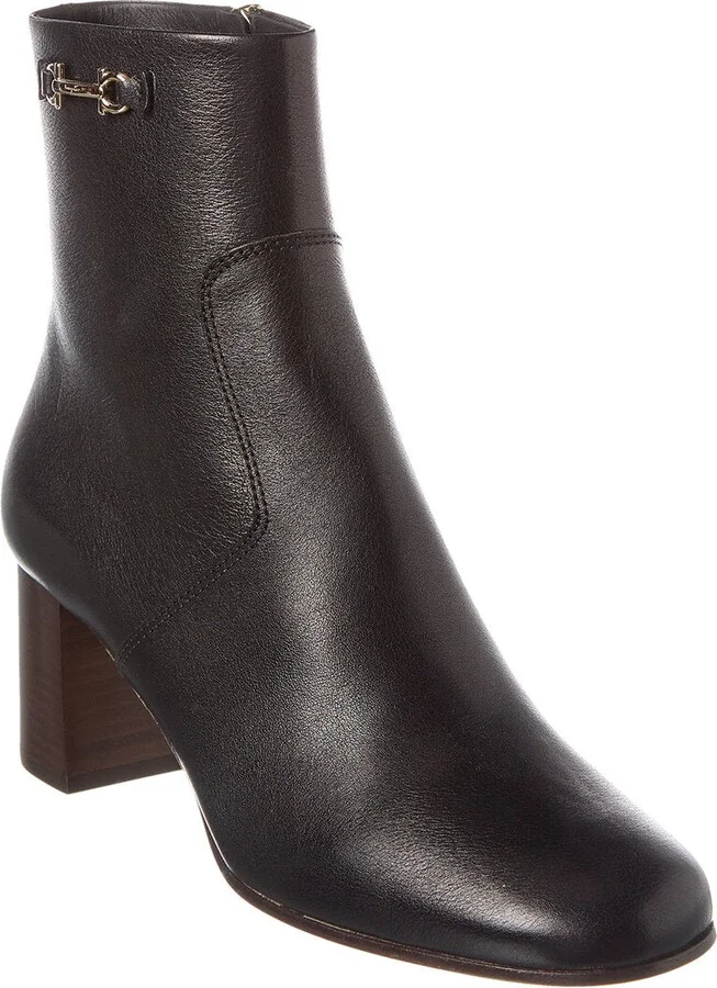 Ferragamo Otello Leather Bootie