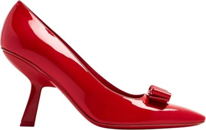 Ferragamo Patent Leather Vara Bow Pumps