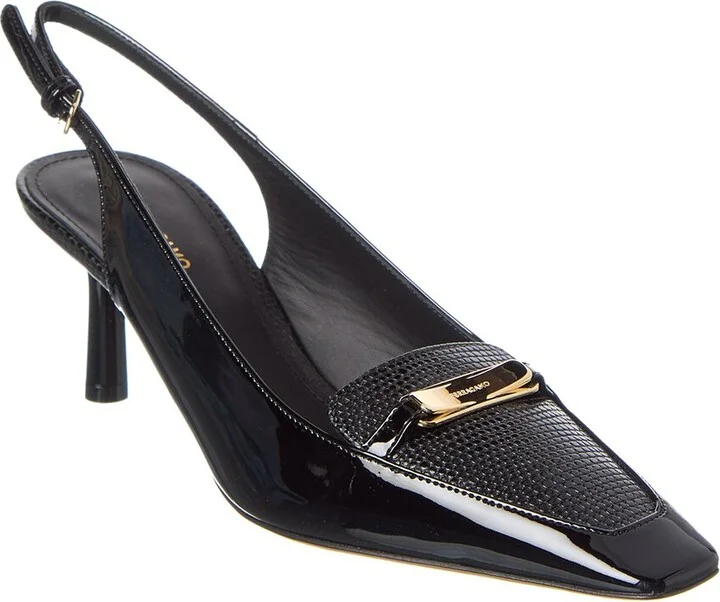 Ferragamo Patent Slingback Pump