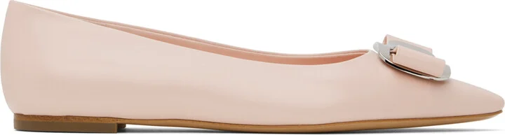 Ferragamo Pink Zea Ballerina Flats