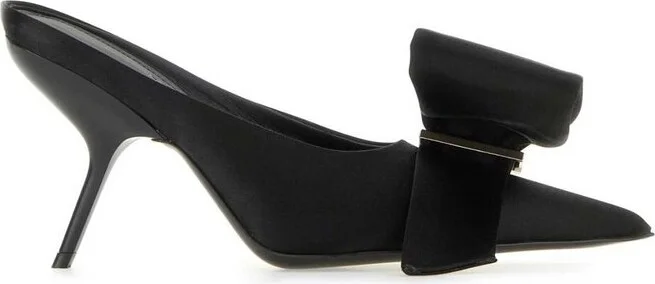 Ferragamo Pointed-Toe Bow-Detailed Mules