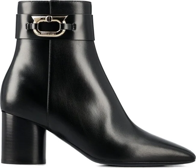Ferragamo Pointed Toe Buckle Boots