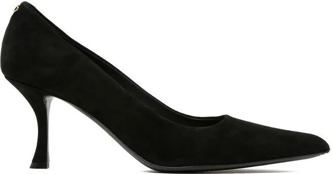 Ferragamo Pointed-Toe Gancini Plaque Pumps