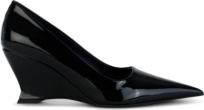 Ferragamo Pointed Toe Wedge-Heel Pumps
