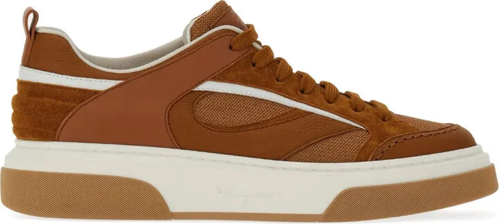 Ferragamo Quilted Panelled-Design Sneakers