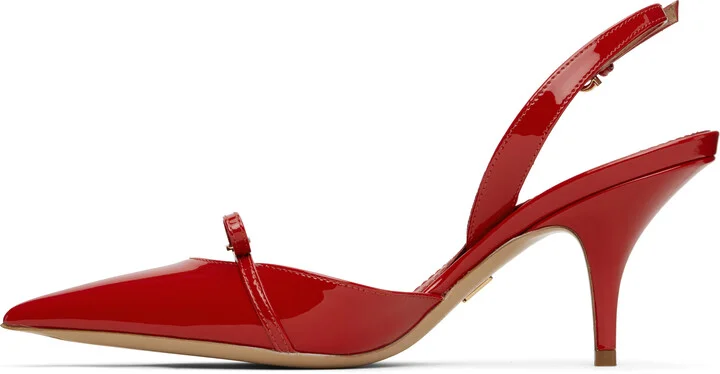 Ferragamo Red Gylla Mini Bow Pump Heels - Image 3
