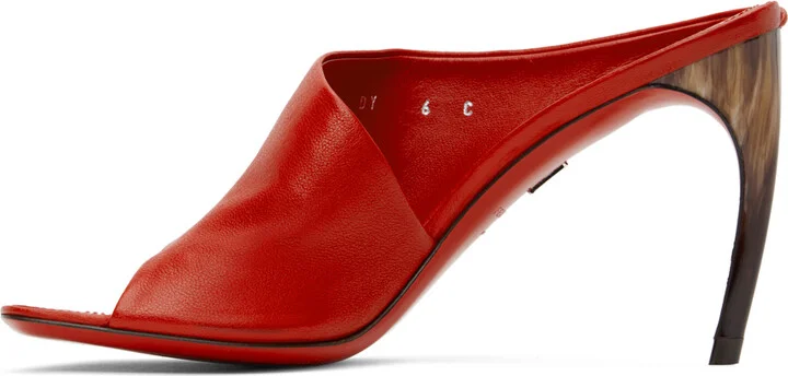 Ferragamo Red Nymphe Mules - Image 3