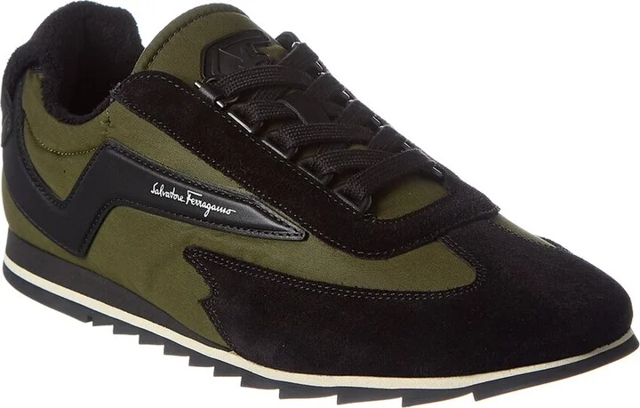 Ferragamo Resort Canvas & Suede Sneaker