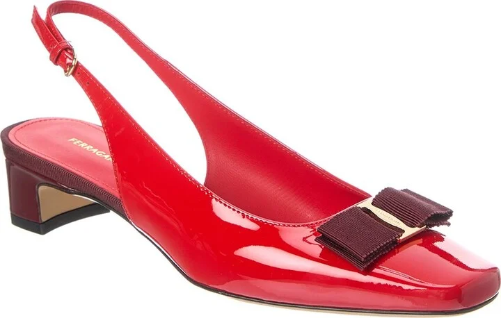 Ferragamo Rivada Patent Slingback Pump