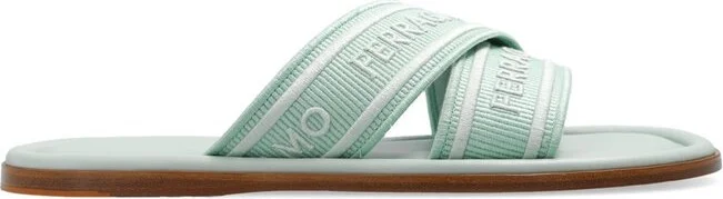Ferragamo Round-Toe Slip-On Slides