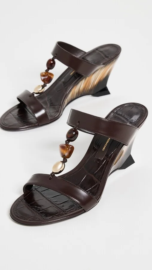 FERRAGAMO Runway Beads Wedges - Image 3
