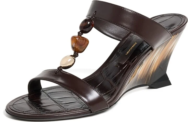 FERRAGAMO Runway Beads Wedges