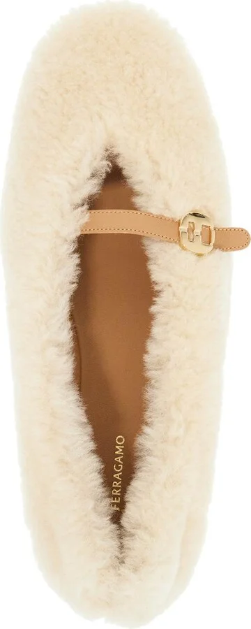 FERRAGAMO shearling ballet flats - Image 3
