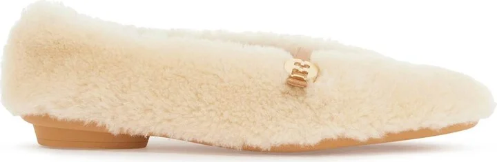 FERRAGAMO shearling ballet flats