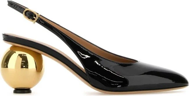 Ferragamo Spherical Heel Slingback Pumps