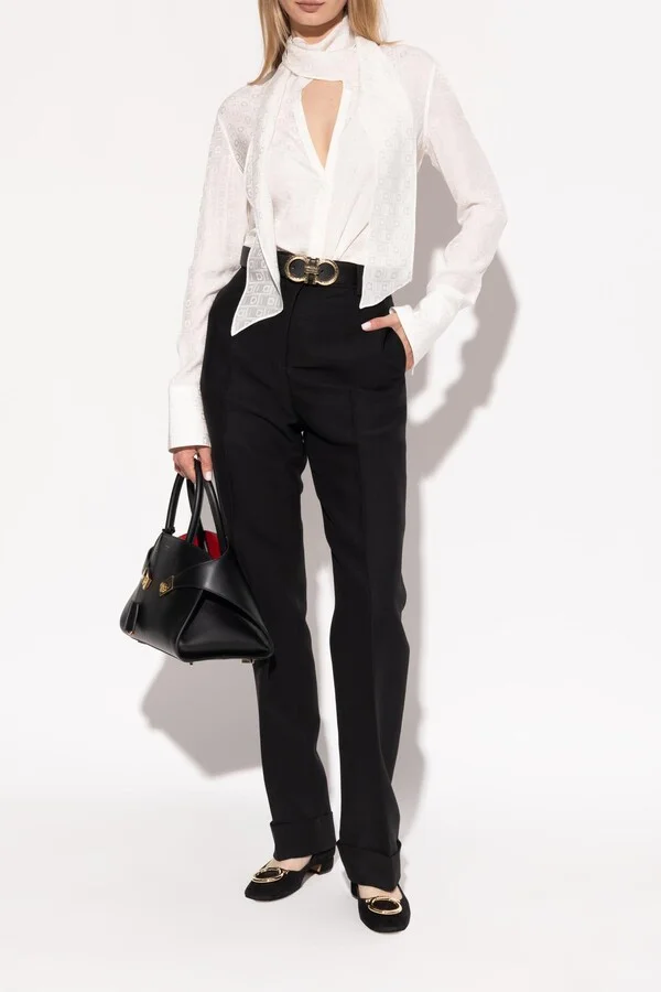 Ferragamo Suede High-heeled Shoes - Image 3