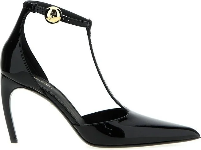 Ferragamo T-Strap Pointed-Toe Pumps