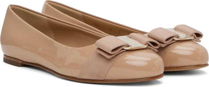 Ferragamo Tan Varina Ballerina Flats - Image 4