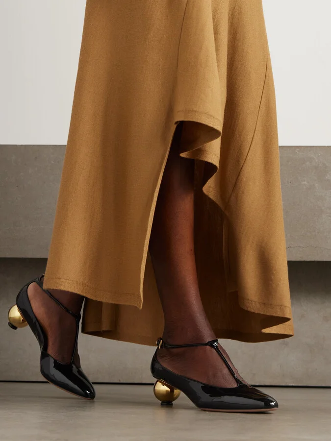 Ferragamo - Tania Patent-leather Mary Jane Pumps - Black - Image 2