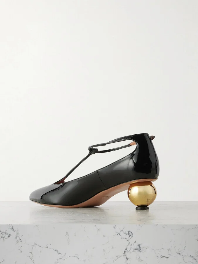 Ferragamo - Tania Patent-leather Mary Jane Pumps - Black - Image 3