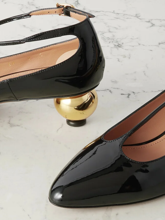 Ferragamo - Tania Patent-leather Mary Jane Pumps - Black - Image 4