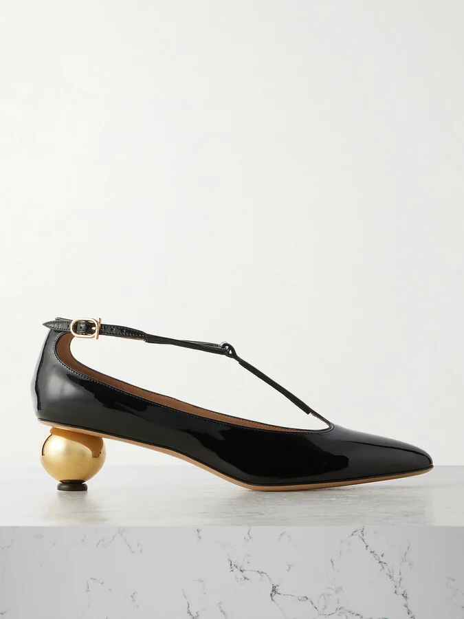 Ferragamo - Tania Patent-leather Mary Jane Pumps - Black