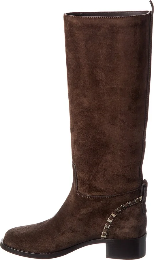 Ferragamo Tawnie Suede Knee-High Boots - Image 2