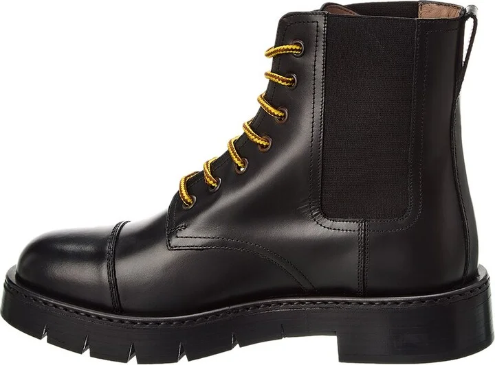 Ferragamo Tolk Leather Combat Boot - Image 2