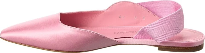 Ferragamo Vania Satin Slingback Flat - Image 2