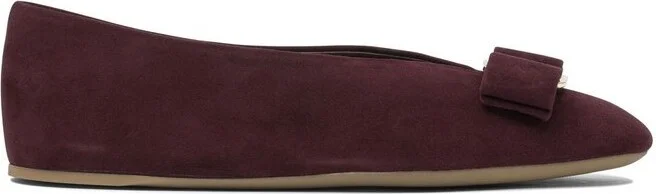 Ferragamo Vara Bow Ballet Flat Shoes