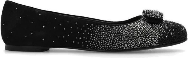 Ferragamo Vara Bow Embellished Ballerina Shoes